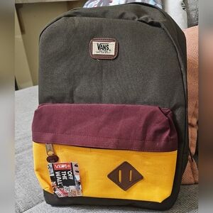 Vans Brown and Yellow Men's Backpack